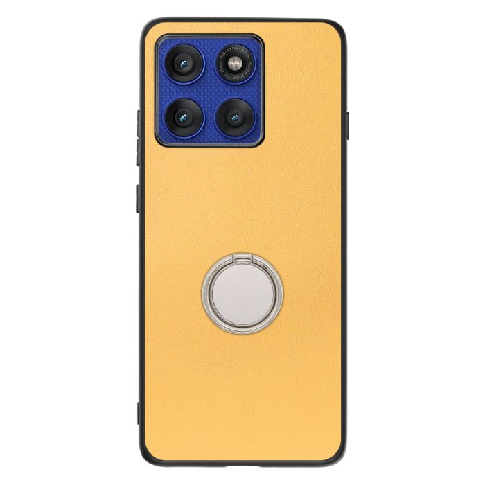 [ LOOF RING-SHELL (シンプル Ver.) ] motorola edge 60 pro / 60s pro  スマホケース 背面 ケース カバー ハードケース スマホリング リング付き 本革 ストラップホール [ motorola edge 60 pro / 60s pro ]