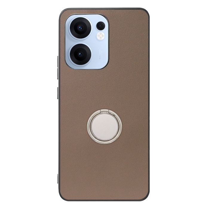 [ LOOF RING-SHELL (シンプル Ver.) ] OPPO Reno13 A  スマホケース 背面 ケース カバー ハードケース スマホリング リング付き 本革 ストラップホール [ OPPO Reno13 A ]