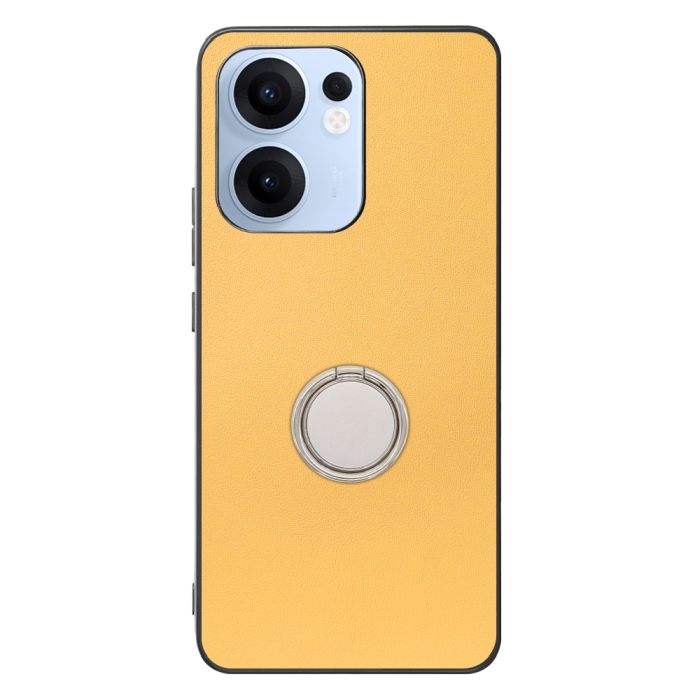 [ LOOF RING-SHELL (シンプル Ver.) ] OPPO Reno13 A  スマホケース 背面 ケース カバー ハードケース スマホリング リング付き 本革 ストラップホール [ OPPO Reno13 A ]