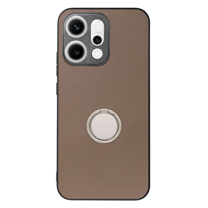 [ LOOF RING-SHELL (シンプル Ver.) ] OPPO Reno14 5G  スマホケース 背面 ケース カバー ハードケース スマホリング リング付き 本革 ストラップホール [ OPPO Reno14 5G ]