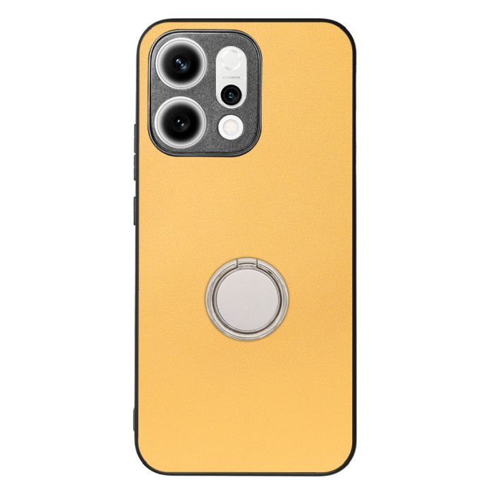 [ LOOF RING-SHELL (シンプル Ver.) ] OPPO Reno14 5G  スマホケース 背面 ケース カバー ハードケース スマホリング リング付き 本革 ストラップホール [ OPPO Reno14 5G ]