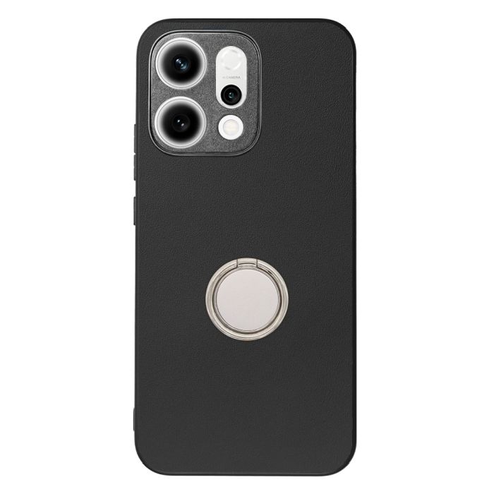 [ LOOF RING-SHELL (シンプル Ver.) ] OPPO Reno14 5G  スマホケース 背面 ケース カバー ハードケース スマホリング リング付き 本革 ストラップホール [ OPPO Reno14 5G ]