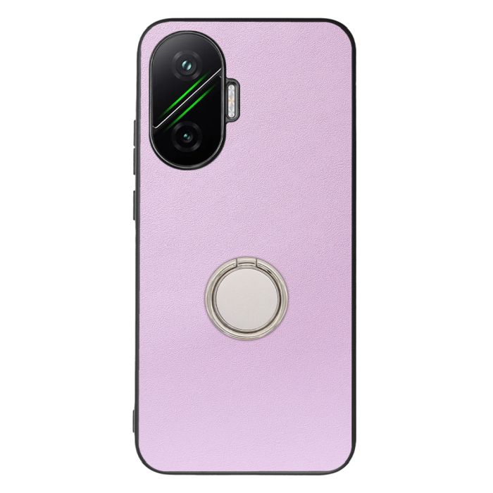 [ LOOF RING-SHELL (シンプル Ver.) ] POCO F7 Xiaomi シャオミ スマホケース 背面 ケース カバー ハードケース スマホリング リング付き 本革 ストラップホール [ POCO F7 ]