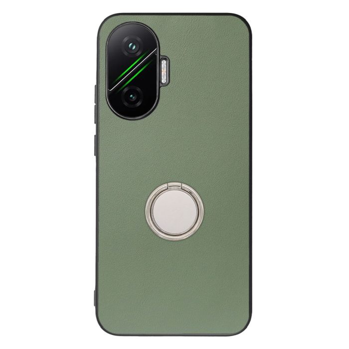[ LOOF RING-SHELL (シンプル Ver.) ] POCO F7 Xiaomi シャオミ スマホケース 背面 ケース カバー ハードケース スマホリング リング付き 本革 ストラップホール [ POCO F7 ]