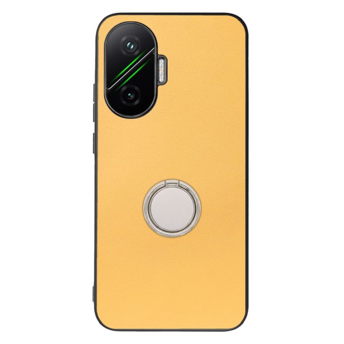 [ LOOF RING-SHELL (シンプル Ver.) ] POCO F7 Xiaomi シャオミ スマホケース 背面 ケース カバー ハードケース スマホリング リング付き 本革 ストラップホール [ POCO F7 ]