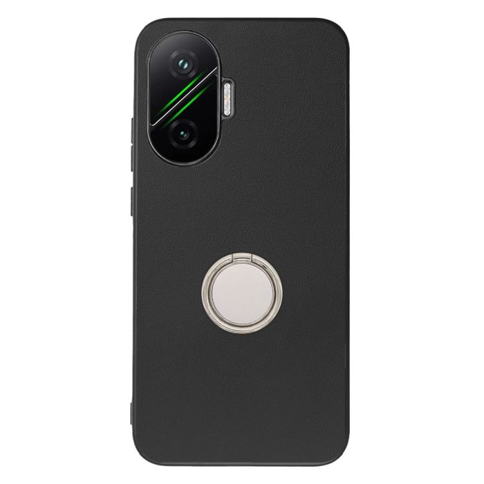 [ LOOF RING-SHELL (シンプル Ver.) ] POCO F7 Xiaomi シャオミ スマホケース 背面 ケース カバー ハードケース スマホリング リング付き 本革 ストラップホール [ POCO F7 ]