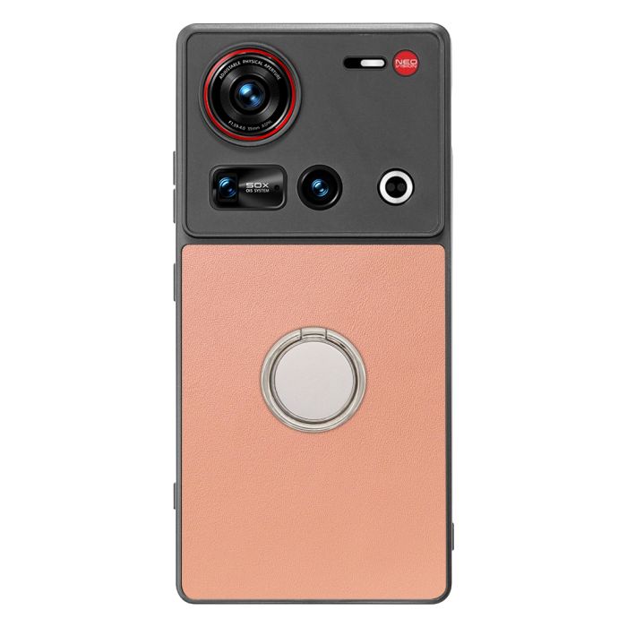 [ LOOF RING-SHELL (シンプル Ver.) ] nubia Z70 Ultra ZTE スマホケース 背面 ケース カバー ハードケース スマホリング リング付き 本革 ストラップホール [ nubia Z70 Ultra / Z70S Ultra ]