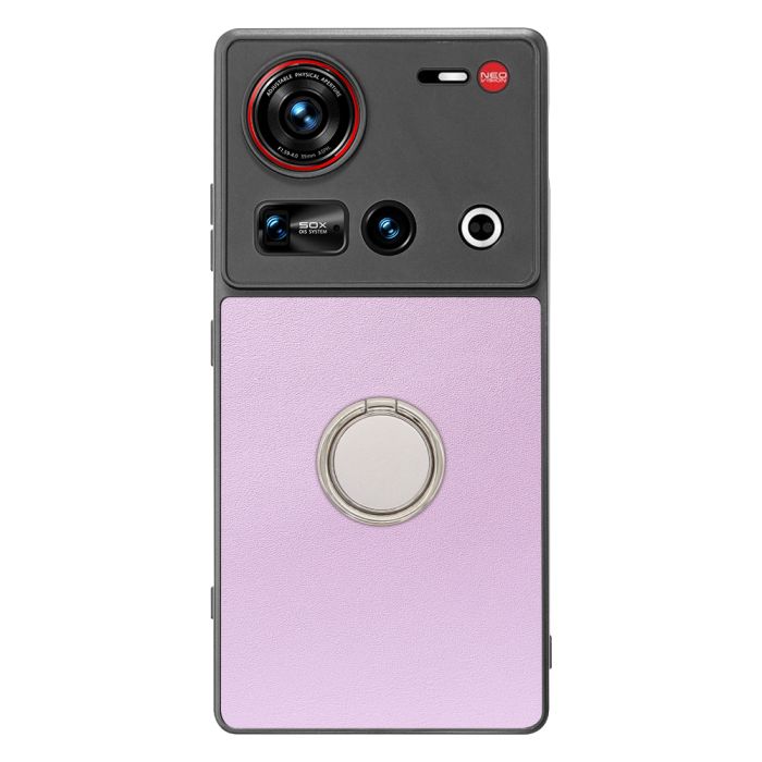 [ LOOF RING-SHELL (シンプル Ver.) ] nubia Z70 Ultra ZTE スマホケース 背面 ケース カバー ハードケース スマホリング リング付き 本革 ストラップホール [ nubia Z70 Ultra / Z70S Ultra ]