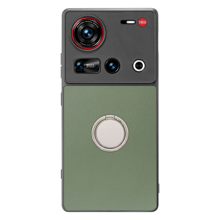 [ LOOF RING-SHELL (シンプル Ver.) ] nubia Z70 Ultra ZTE スマホケース 背面 ケース カバー ハードケース スマホリング リング付き 本革 ストラップホール [ nubia Z70 Ultra / Z70S Ultra ]