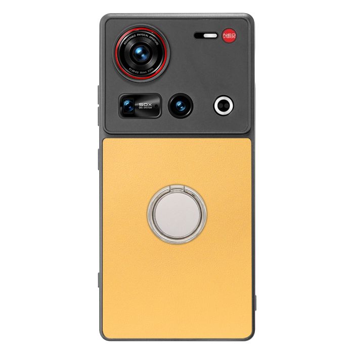 [ LOOF RING-SHELL (シンプル Ver.) ] nubia Z70 Ultra ZTE スマホケース 背面 ケース カバー ハードケース スマホリング リング付き 本革 ストラップホール [ nubia Z70 Ultra / Z70S Ultra ]