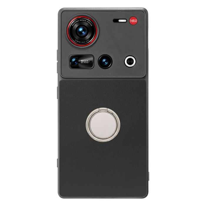 [ LOOF RING-SHELL (シンプル Ver.) ] nubia Z70 Ultra ZTE スマホケース 背面 ケース カバー ハードケース スマホリング リング付き 本革 ストラップホール [ nubia Z70 Ultra / Z70S Ultra ]