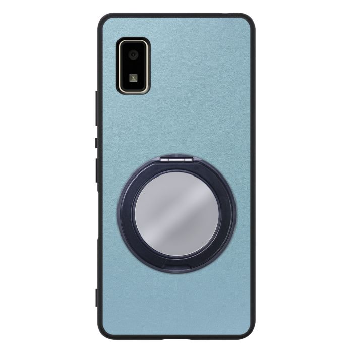 [ LOOF RING-SHELL (ミラー Ver.) ] AQUOS wish2 / wish  スマホケース 背面 ケース カバー ミラー付きスマホリング スタンド 本革 レザー 落下防止  [ AQUOS wish/wish2 ]