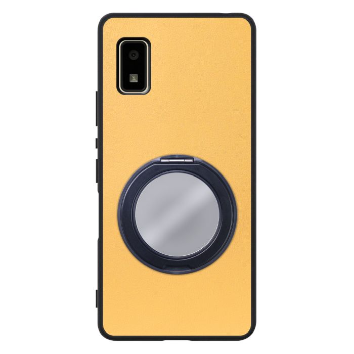 [ LOOF RING-SHELL (ミラー Ver.) ] AQUOS wish2 / wish  スマホケース 背面 ケース カバー ミラー付きスマホリング スタンド 本革 レザー 落下防止  [ AQUOS wish/wish2 ]