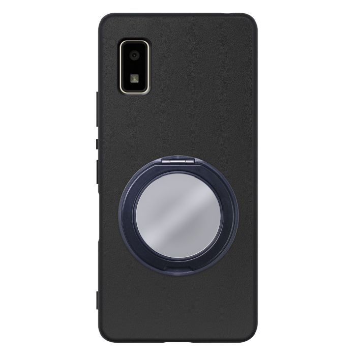 [ LOOF RING-SHELL (ミラー Ver.) ] AQUOS wish2 / wish  スマホケース 背面 ケース カバー ミラー付きスマホリング スタンド 本革 レザー 落下防止  [ AQUOS wish/wish2 ]