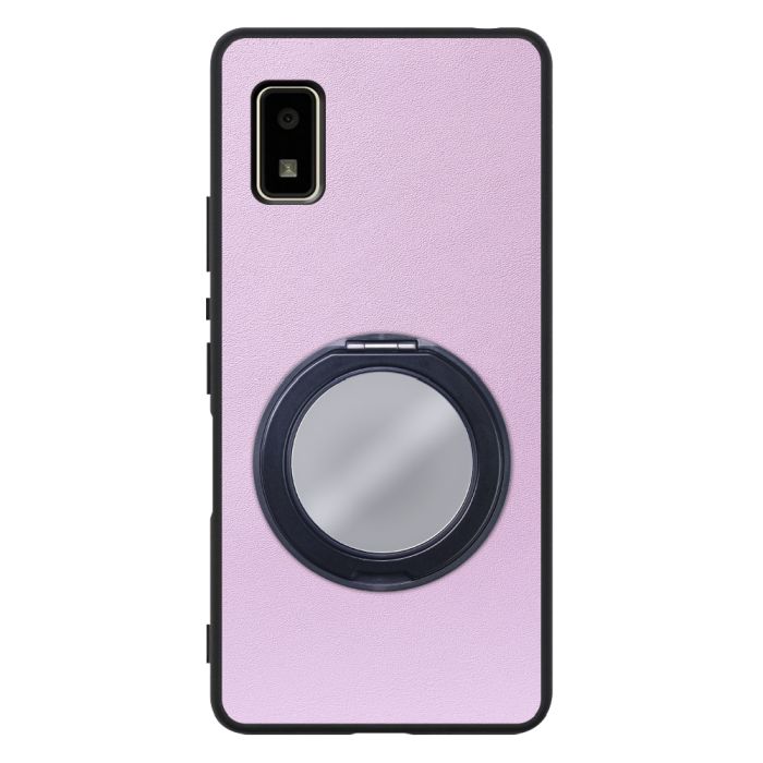 [ LOOF RING-SHELL (ミラー Ver.) ] AQUOS wish2 / wish  スマホケース 背面 ケース カバー ミラー付きスマホリング スタンド 本革 レザー 落下防止  [ AQUOS wish/wish2 ]