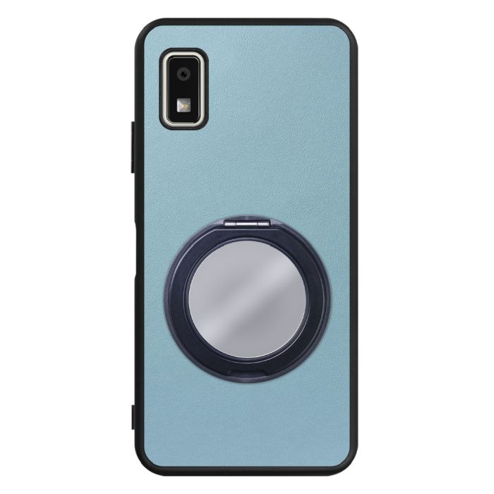 [ LOOF RING-SHELL (ミラー Ver.) ] AQUOS wish3 SH-53D / A303SH / A302SH  スマホケース 背面 ケース カバー ミラー付きスマホリング スタンド 本革 レザー 落下防止  [ AQUOS wish3 ]