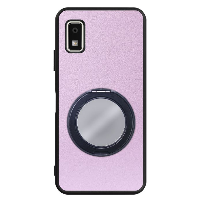 [ LOOF RING-SHELL (ミラー Ver.) ] AQUOS wish3 SH-53D / A303SH / A302SH  スマホケース 背面 ケース カバー ミラー付きスマホリング スタンド 本革 レザー 落下防止  [ AQUOS wish3 ]