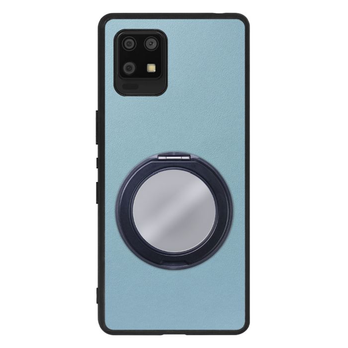 [ LOOF RING-SHELL (ミラー Ver.) ] AQUOS zero6 SHG04 zero 6 スマホケース 背面 ケース カバー ミラー付きスマホリング スタンド 本革 レザー 落下防止  [ AQUOS zero6 ]