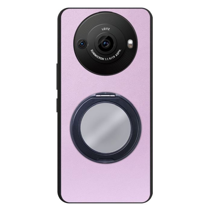 [ LOOF RING-SHELL (ミラー Ver.) ] AQUOS R8 pro SH-51D R8pro AQUOSR8pro スマホケース 背面 ケース カバー ミラー付きスマホリング スタンド 本革 レザー 落下防止  [ AQUOS R8 pro ]