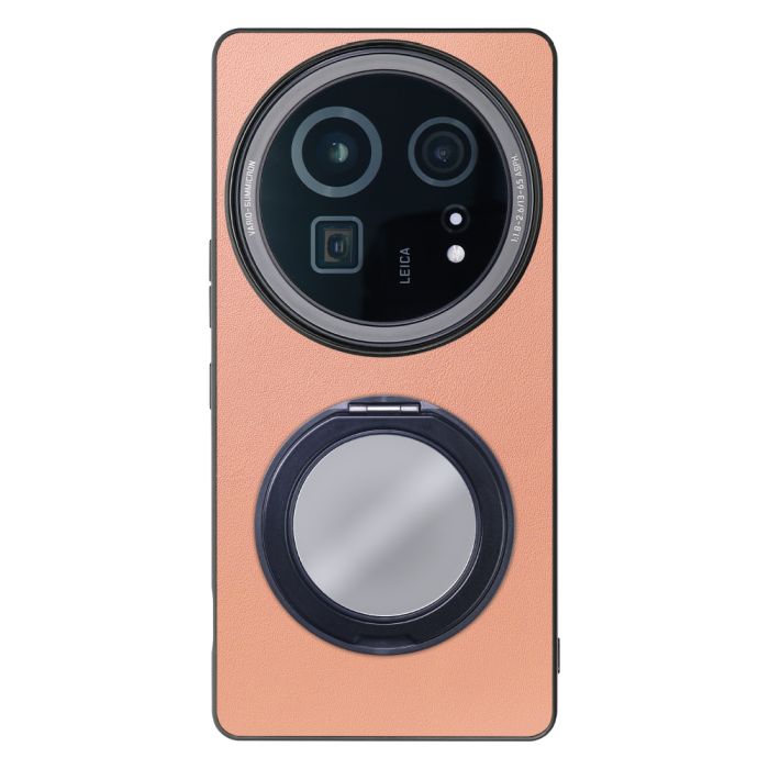 [ LOOF RING-SHELL (ミラー Ver.) ] AQUOS R9 pro SH-54E スマホケース 背面 ケース カバー ミラー付きスマホリング スタンド 本革 レザー 落下防止  [ AQUOS R9 pro ]