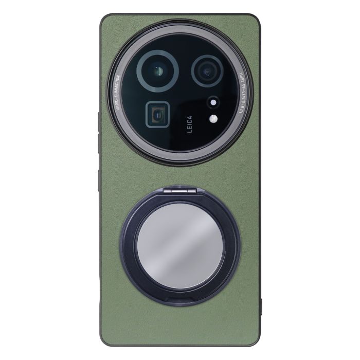 [ LOOF RING-SHELL (ミラー Ver.) ] AQUOS R9 pro SH-54E スマホケース 背面 ケース カバー ミラー付きスマホリング スタンド 本革 レザー 落下防止  [ AQUOS R9 pro ]