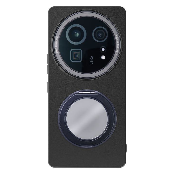 [ LOOF RING-SHELL (ミラー Ver.) ] AQUOS R9 pro SH-54E スマホケース 背面 ケース カバー ミラー付きスマホリング スタンド 本革 レザー 落下防止  [ AQUOS R9 pro ]