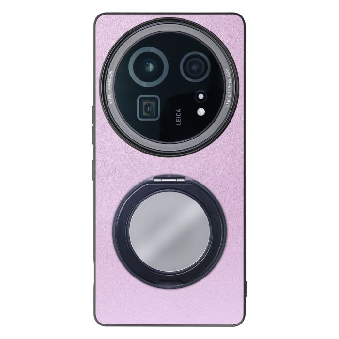 [ LOOF RING-SHELL (ミラー Ver.) ] AQUOS R9 pro SH-54E スマホケース 背面 ケース カバー ミラー付きスマホリング スタンド 本革 レザー 落下防止  [ AQUOS R9 pro ]