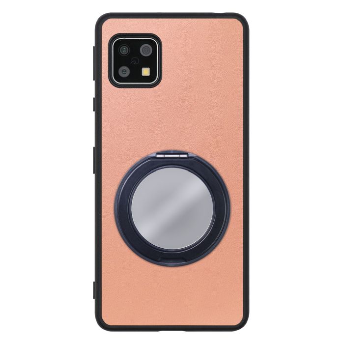 [ LOOF RING-SHELL (ミラー Ver.) ] AQUOS sense4 / sense4 lite / sense4 basic / sense5G / やさしいスマホ2 sense 4 4lite 4basic 5G sense4lite sense4basic スマホケース 背面 ケース カバー ミラー付きスマホリング スタンド 本革 レザー 落下防止  [ AQUOS sense4/4 lite/4 basic/sense5G/やさしいスマホ2 ]