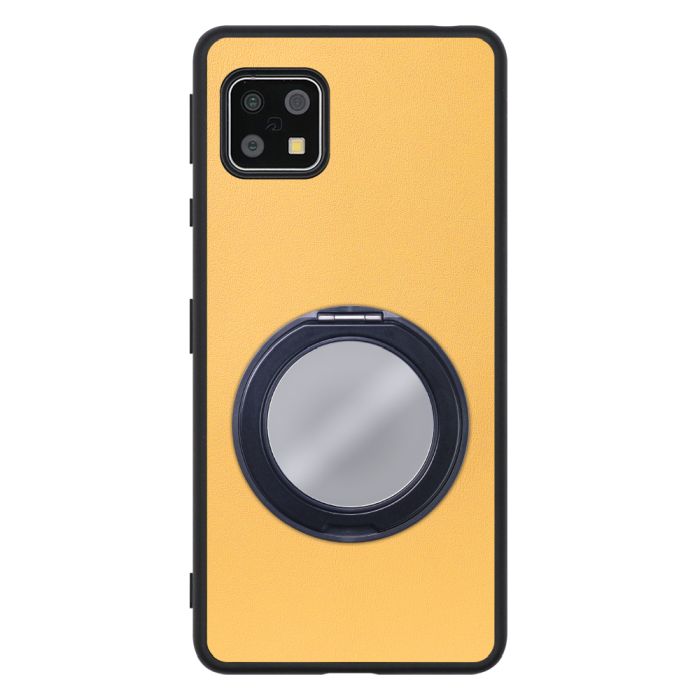 [ LOOF RING-SHELL (ミラー Ver.) ] AQUOS sense4 / sense4 lite / sense4 basic / sense5G / やさしいスマホ2 sense 4 4lite 4basic 5G sense4lite sense4basic スマホケース 背面 ケース カバー ミラー付きスマホリング スタンド 本革 レザー 落下防止  [ AQUOS sense4/4 lite/4 basic/sense5G/やさしいスマホ2 ]