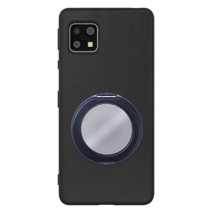 [ LOOF RING-SHELL (ミラー Ver.) ] AQUOS sense4 / sense4 lite / sense4 basic / sense5G / やさしいスマホ2 sense 4 4lite 4basic 5G sense4lite sense4basic スマホケース 背面 ケース カバー ミラー付きスマホリング スタンド 本革 レザー 落下防止  [ AQUOS sense4/4 lite/4 basic/sense5G/やさしいスマホ2 ]