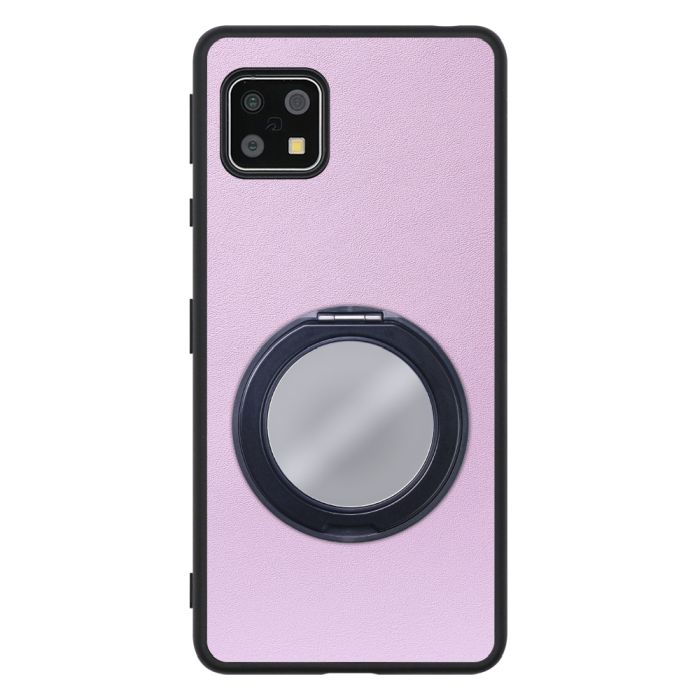 [ LOOF RING-SHELL (ミラー Ver.) ] AQUOS sense4 / sense4 lite / sense4 basic / sense5G / やさしいスマホ2 sense 4 4lite 4basic 5G sense4lite sense4basic スマホケース 背面 ケース カバー ミラー付きスマホリング スタンド 本革 レザー 落下防止  [ AQUOS sense4/4 lite/4 basic/sense5G/やさしいスマホ2 ]