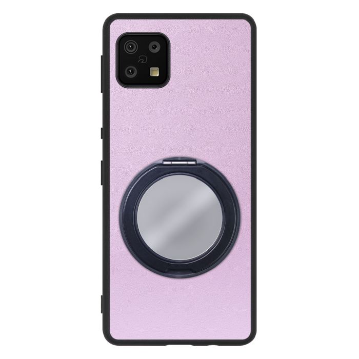 [ LOOF RING-SHELL (ミラー Ver.) ] AQUOS sense6s /sense6 sense 6s 6 スマホケース 背面 ケース カバー ミラー付きスマホリング スタンド 本革 レザー 落下防止  [ AQUOS sense6/sense6s ]