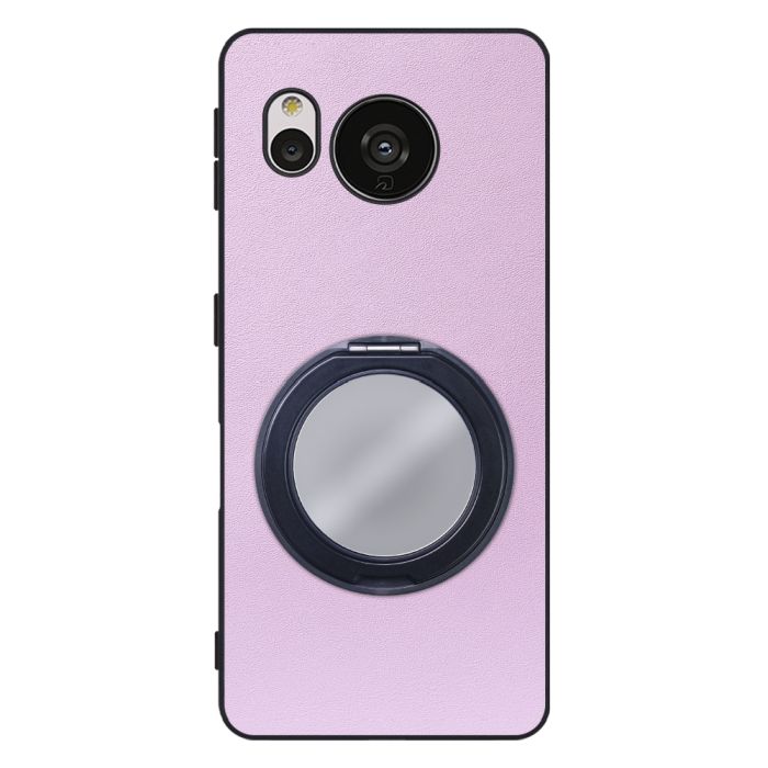 [ LOOF RING-SHELL (ミラー Ver.) ] AQUOS sense7 Plus sense7plus 7plus sense 7 スマホケース 背面 ケース カバー ミラー付きスマホリング スタンド 本革 レザー 落下防止  [ AQUOS sense7 Plus ]