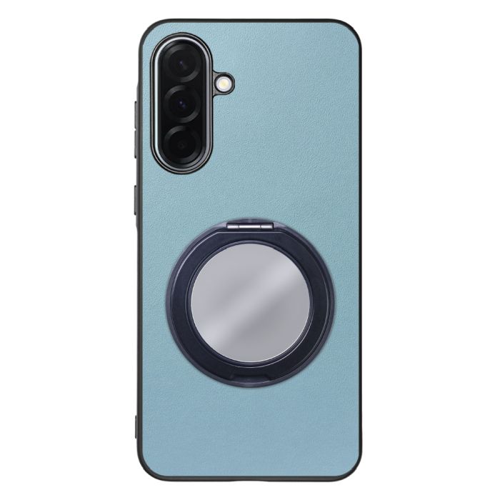 [ LOOF RING-SHELL (ミラー Ver.) ] Galaxy A36 5G SC-54F スマホケース 背面 ケース カバー ミラー付きスマホリング スタンド 本革 レザー 落下防止  [ Galaxy A36 5G ]