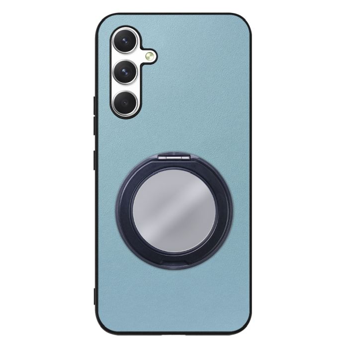 [ LOOF RING-SHELL (ミラー Ver.) ] Galaxy A54 5G  スマホケース 背面 ケース カバー ミラー付きスマホリング スタンド 本革 レザー 落下防止  [ Galaxy A54 5G ]