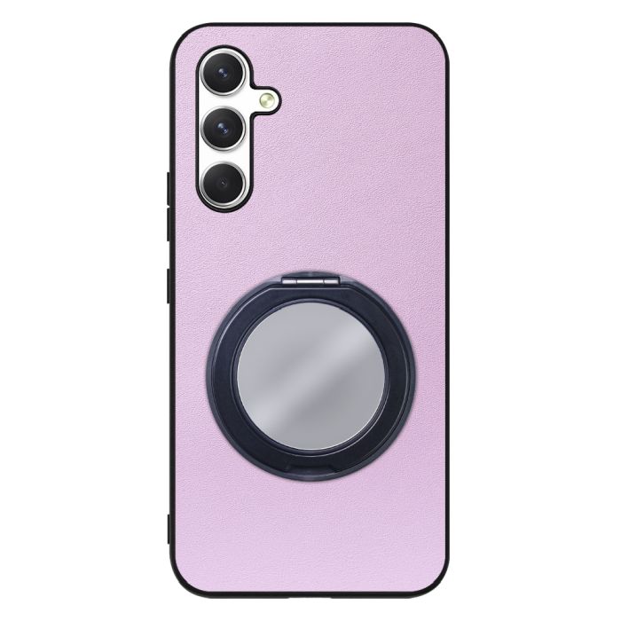 [ LOOF RING-SHELL (ミラー Ver.) ] Galaxy A54 5G  スマホケース 背面 ケース カバー ミラー付きスマホリング スタンド 本革 レザー 落下防止  [ Galaxy A54 5G ]