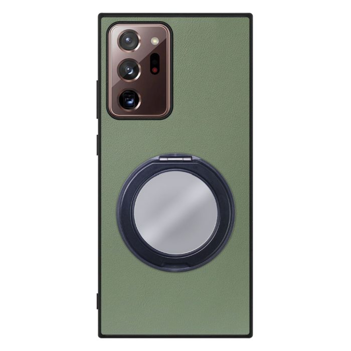 [ LOOF RING-SHELL (ミラー Ver.) ] Galaxy Note 20 Ultra 5G note20ultra5g note20 スマホケース 背面 ケース カバー ミラー付きスマホリング スタンド 本革 レザー 落下防止  [ Galaxy Note20 Ultra ]