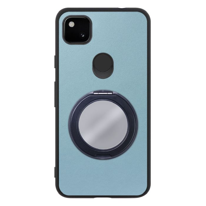 [ LOOF RING-SHELL (ミラー Ver.) ] Google Pixel 4a pixel4a googlepixel4a スマホケース 背面 ケース カバー ミラー付きスマホリング スタンド 本革 レザー 落下防止  [ Google Pixel 4a ]