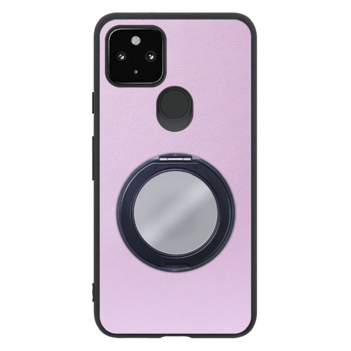 [ LOOF RING-SHELL (ミラー Ver.) ] Google Pixel 4a 5G pixel4a5g googlepixel4a5g スマホケース 背面 ケース カバー ミラー付きスマホリング スタンド 本革 レザー 落下防止  [ Google Pixel 4a 5G ]