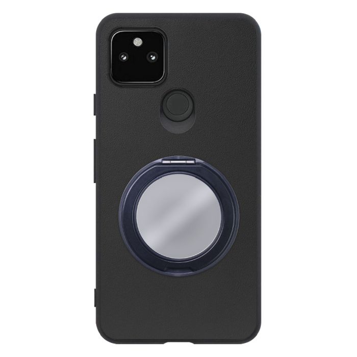 [ LOOF RING-SHELL (ミラー Ver.) ] Google Pixel 5a (5G) Googlepixel5a5g pixel5a5g pixel5a スマホケース 背面 ケース カバー ミラー付きスマホリング スタンド 本革 レザー 落下防止  [ Google Pixel 5a (5G) ]