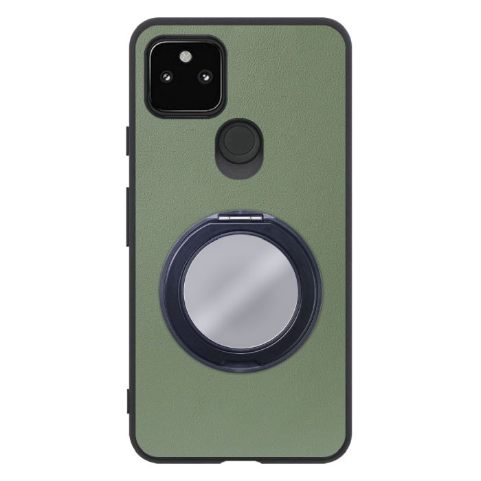 [ LOOF RING-SHELL (ミラー Ver.) ] Google Pixel 5a (5G) Googlepixel5a5g pixel5a5g pixel5a スマホケース 背面 ケース カバー ミラー付きスマホリング スタンド 本革 レザー 落下防止  [ Google Pixel 5a (5G) ]