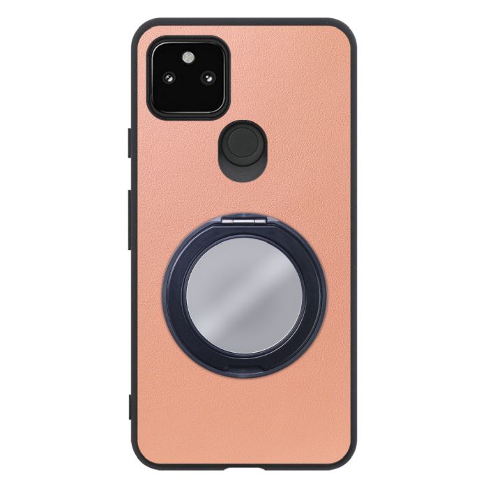 [ LOOF RING-SHELL (ミラー Ver.) ] Google Pixel 5a (5G) Googlepixel5a5g pixel5a5g pixel5a スマホケース 背面 ケース カバー ミラー付きスマホリング スタンド 本革 レザー 落下防止  [ Google Pixel 5a (5G) ]