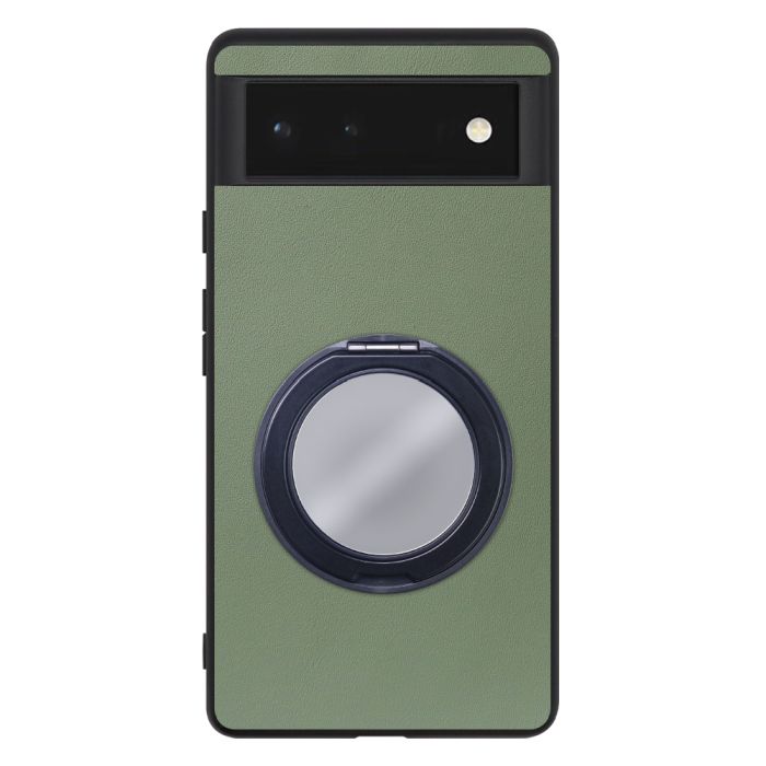 [ LOOF RING-SHELL (ミラー Ver.) ] Google Pixel 6 googlepixel6 pixel6 ピクセル6 スマホケース 背面 ケース カバー ミラー付きスマホリング スタンド 本革 レザー 落下防止  [ Google Pixel 6 ]