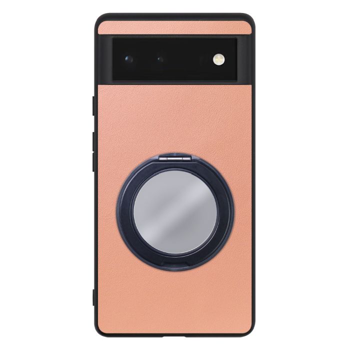 [ LOOF RING-SHELL (ミラー Ver.) ] Google Pixel 6 googlepixel6 pixel6 ピクセル6 スマホケース 背面 ケース カバー ミラー付きスマホリング スタンド 本革 レザー 落下防止  [ Google Pixel 6 ]