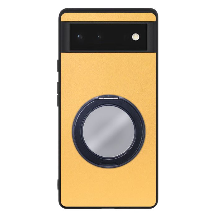 [ LOOF RING-SHELL (ミラー Ver.) ] Google Pixel 6 googlepixel6 pixel6 ピクセル6 スマホケース 背面 ケース カバー ミラー付きスマホリング スタンド 本革 レザー 落下防止  [ Google Pixel 6 ]