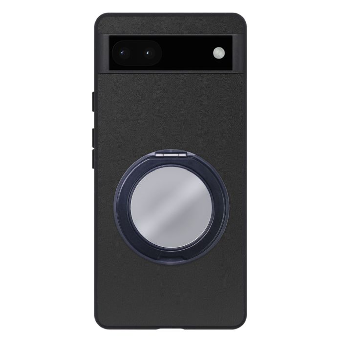 [ LOOF RING-SHELL (ミラー Ver.) ] Google Pixel 6a googlepixel6a pixel6a スマホケース 背面 ケース カバー ミラー付きスマホリング スタンド 本革 レザー 落下防止  [ Google Pixel 6a ]