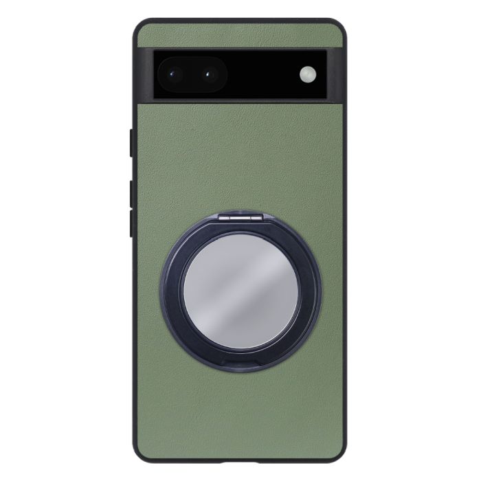[ LOOF RING-SHELL (ミラー Ver.) ] Google Pixel 6a googlepixel6a pixel6a スマホケース 背面 ケース カバー ミラー付きスマホリング スタンド 本革 レザー 落下防止  [ Google Pixel 6a ]