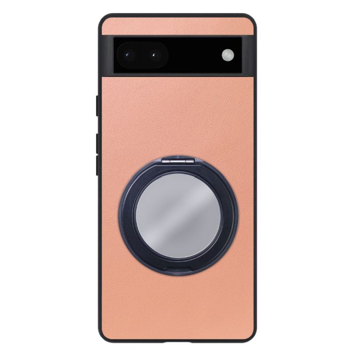 [ LOOF RING-SHELL (ミラー Ver.) ] Google Pixel 6a googlepixel6a pixel6a スマホケース 背面 ケース カバー ミラー付きスマホリング スタンド 本革 レザー 落下防止  [ Google Pixel 6a ]