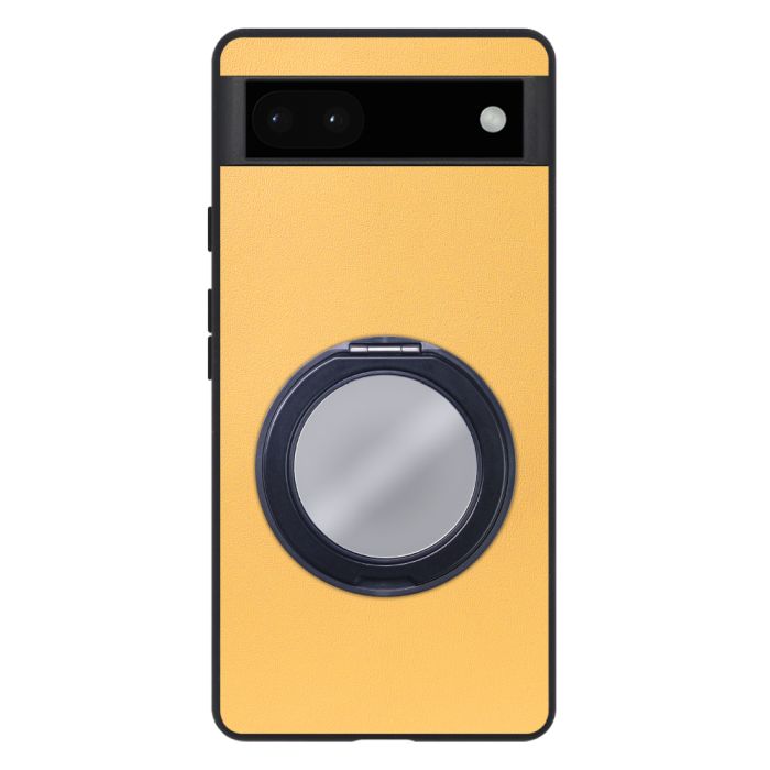 [ LOOF RING-SHELL (ミラー Ver.) ] Google Pixel 6a googlepixel6a pixel6a スマホケース 背面 ケース カバー ミラー付きスマホリング スタンド 本革 レザー 落下防止  [ Google Pixel 6a ]