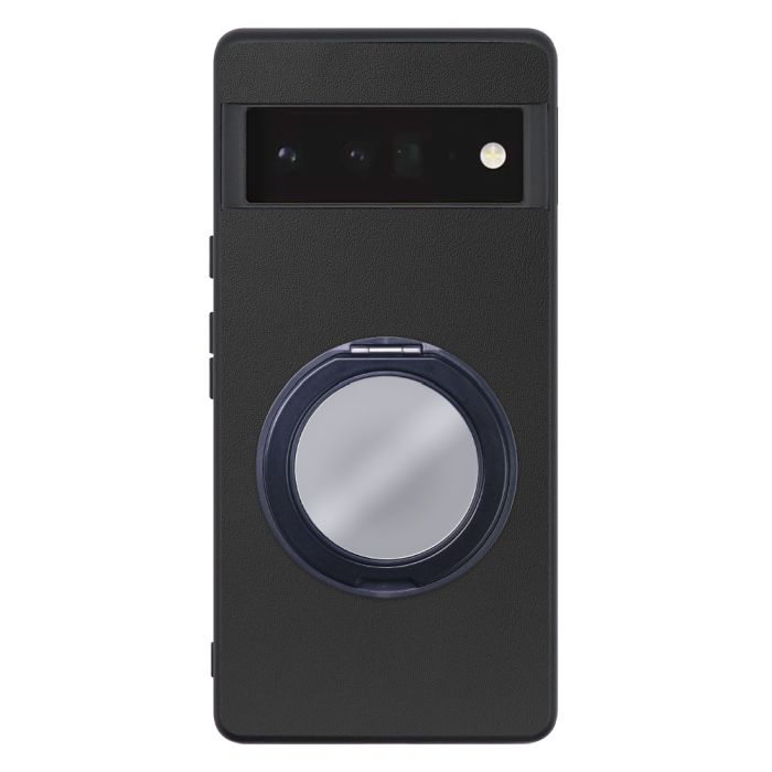 [ LOOF RING-SHELL (ミラー Ver.) ] Google Pixel 6 Pro Googlepixel6pro 6pro プロ ピクセル6pro スマホケース 背面 ケース カバー ミラー付きスマホリング スタンド 本革 レザー 落下防止  [ Google Pixel 6 Pro ]